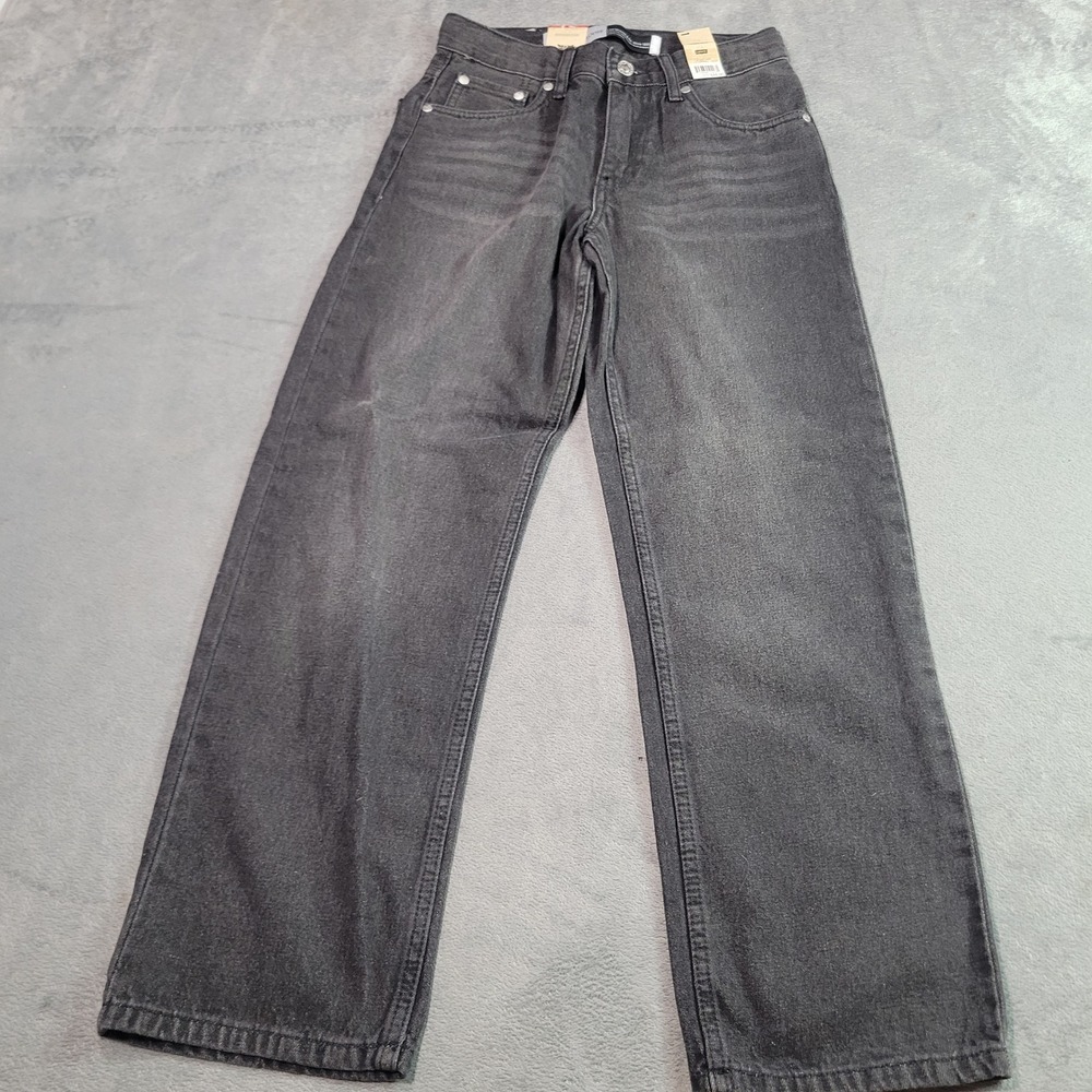 Levis SilverTab Stay Loose Kids Jeans Washed Black 12 Reg 26x27 91G335 NWT‎